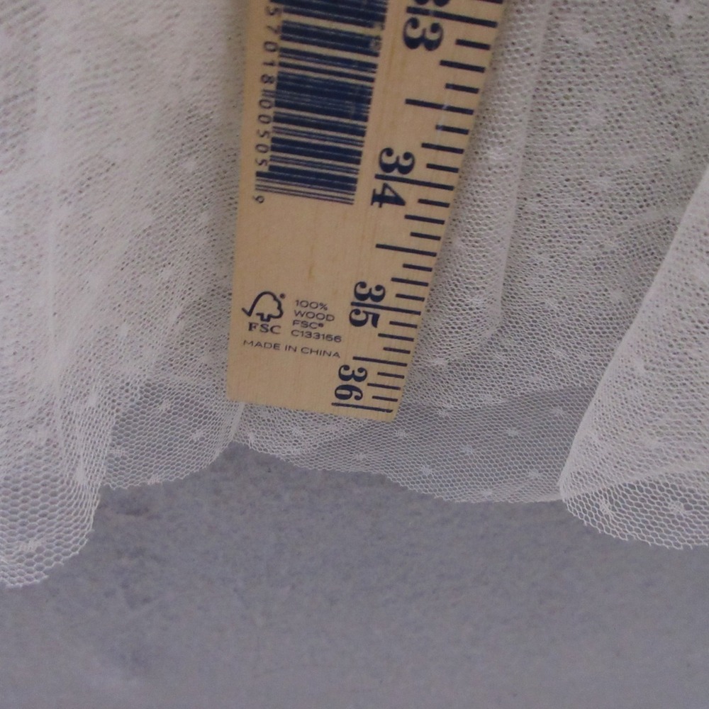 Arula Skirt Sz B or 18 Ivory Tulle Tiered Flowy Pull On Midi Festival Statement - Picture 6 of 11